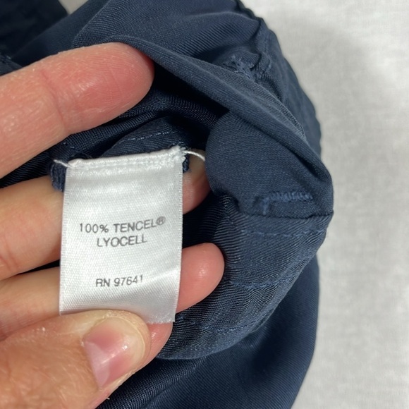 Pure Jill J. Jill Navy Blue Tencel Lyocell Pull On Jogger Pants Womens Size MT - Picture 8 of 10